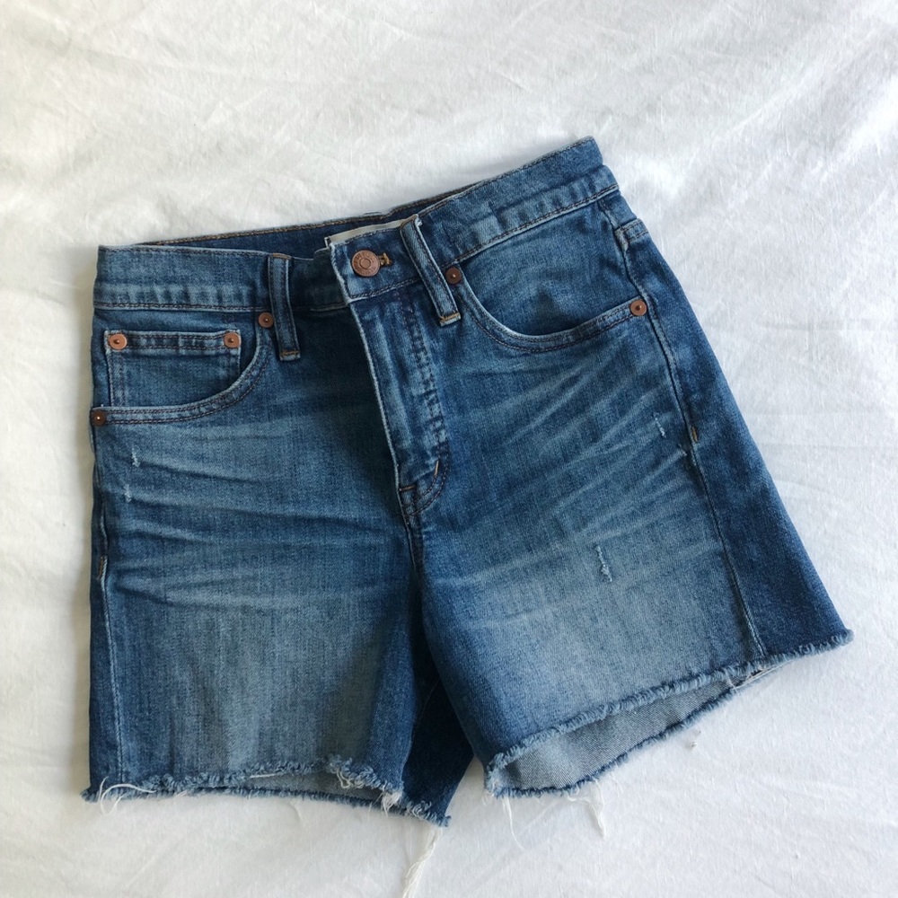 Madewell high rise denim shorts